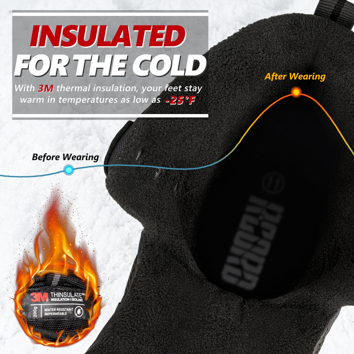 R CORD Man's Snow Boots