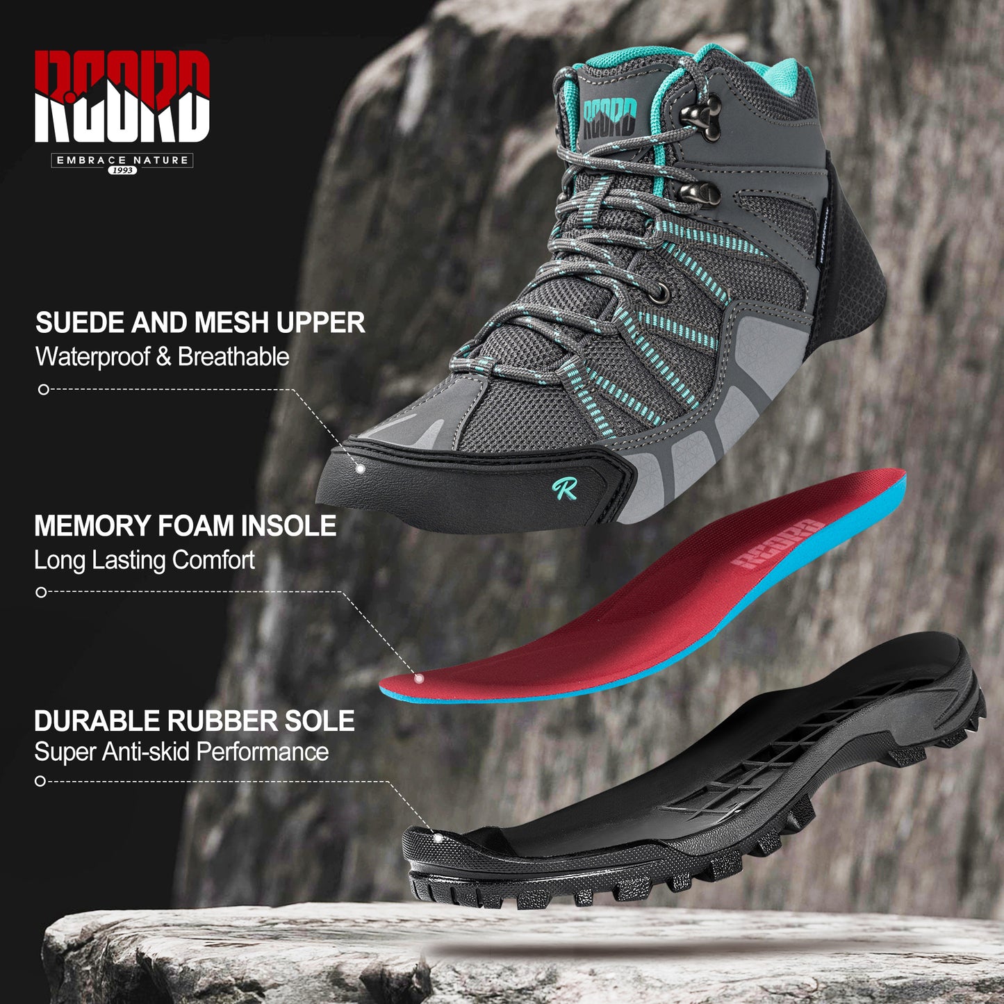 R CORD Women's Hiking Boots