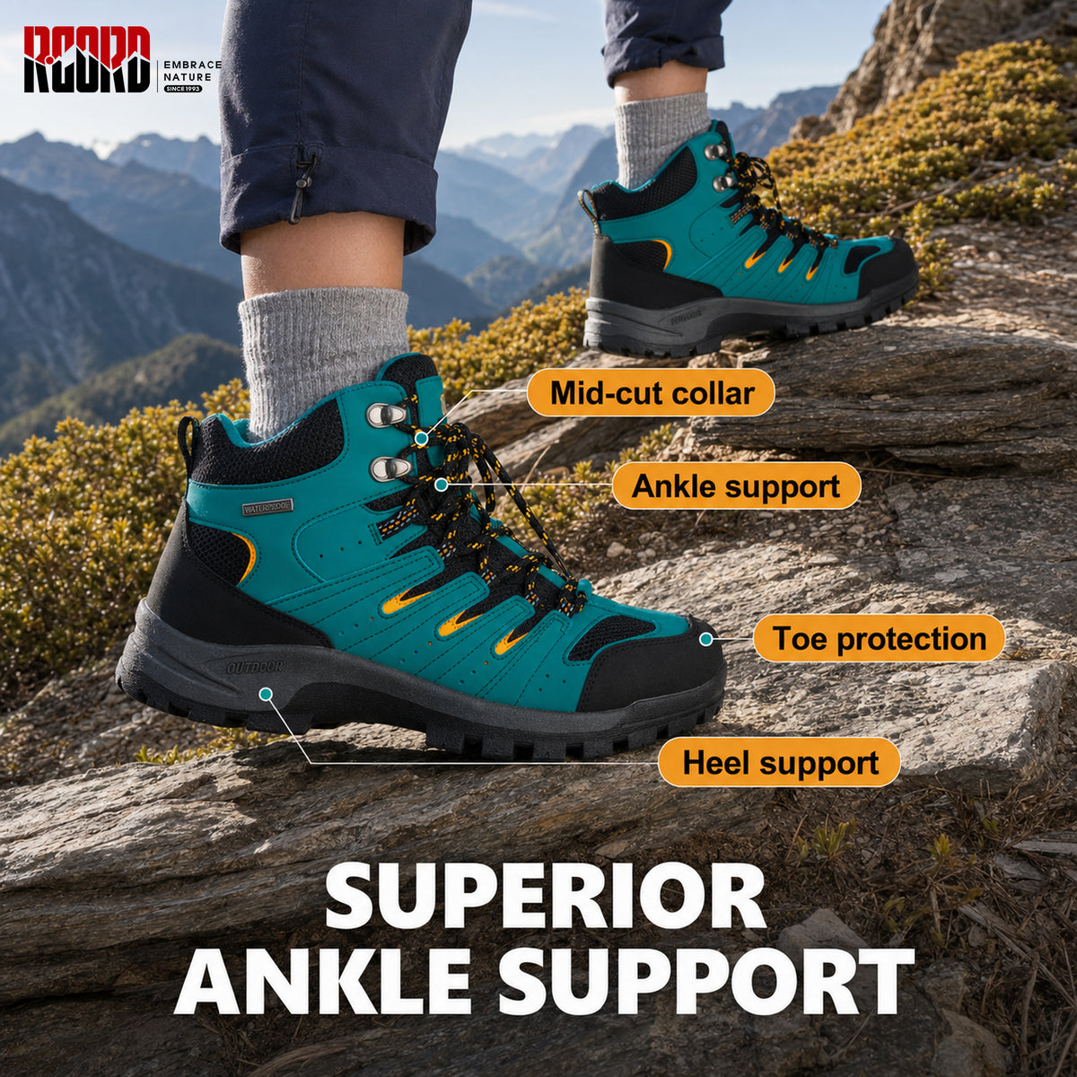 R CORD Women’s Hiking Boots Waterproof