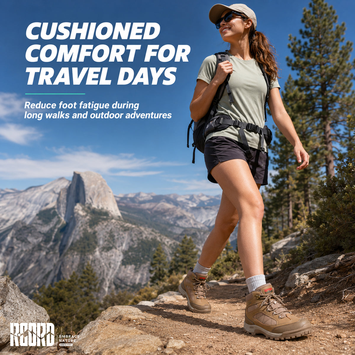R CORD Women's Waterproof Hiking Boots for Everyday Comfort