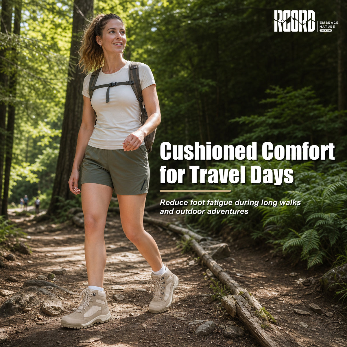 R CORD Women's Waterproof Hiking Boots for Everyday Comfort