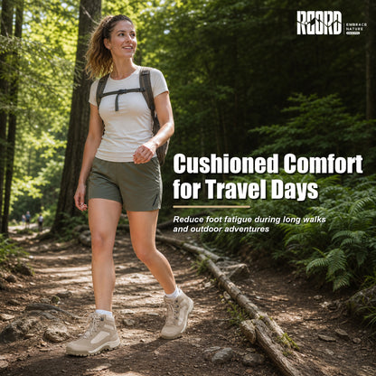 R CORD Women's Waterproof Hiking Boots for Everyday Comfort
