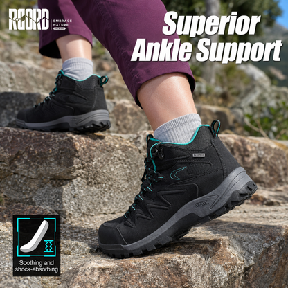 R CORD Women's Hiking Boots with Ankle Support & Non-Slip Grip