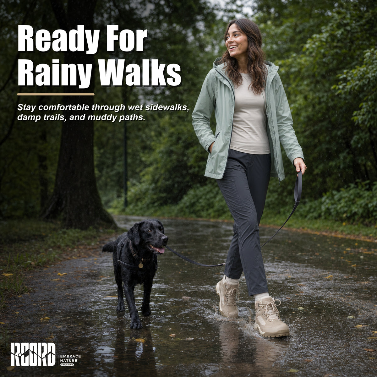 R CORD Women's Waterproof Hiking Boots for Everyday Comfort