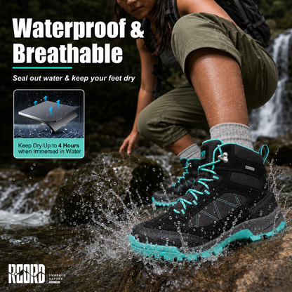 R CORD Women's Waterproof Hiking Boots for Everyday Comfort