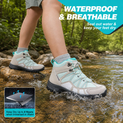 R CORD Women's Non-Slip Hiking Boots with Breathable Comfort