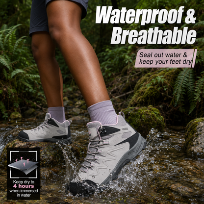 R CORD Women's Hiking Boots with Ankle Support & Non-Slip Grip