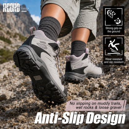 R CORD Women's Hiking Boots with Ankle Support & Non-Slip Grip