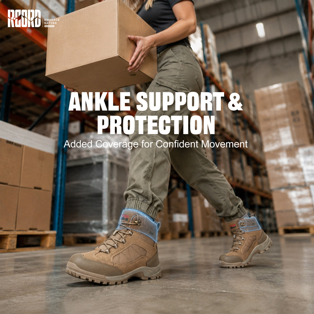 R CORD Women Safety Work Boots