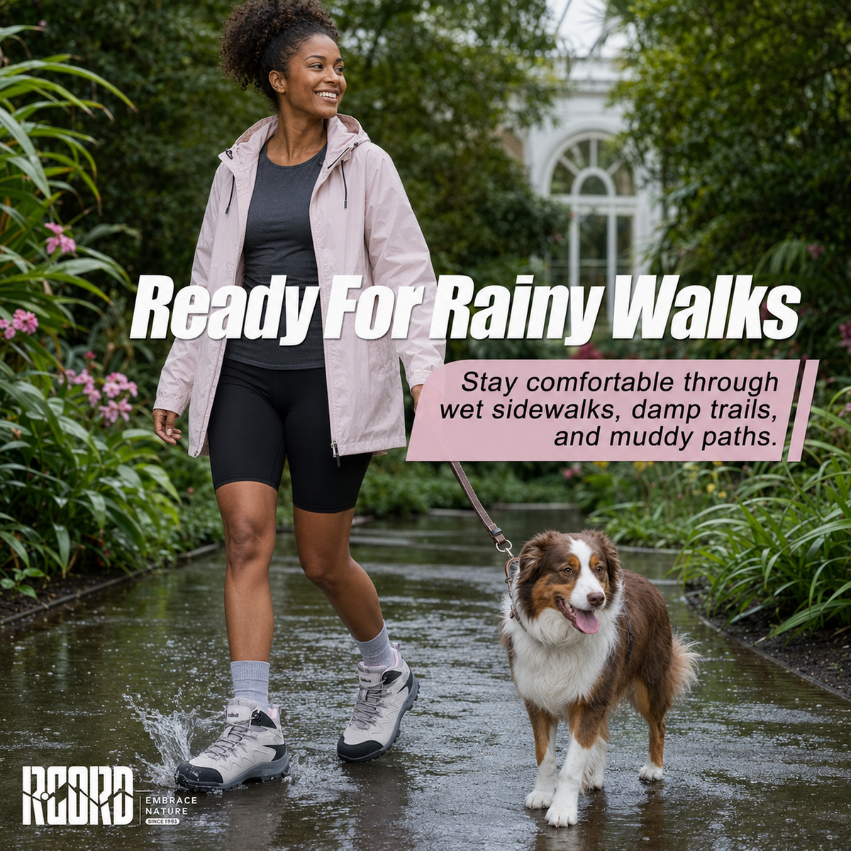 R CORD Women's Hiking Boots with Ankle Support & Non-Slip Grip