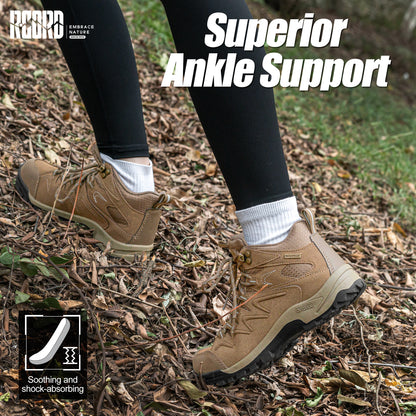 R CORD Women's Hiking Boots with Ankle Support & Non-Slip Grip