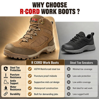 R CORD Women Safety Work Boots