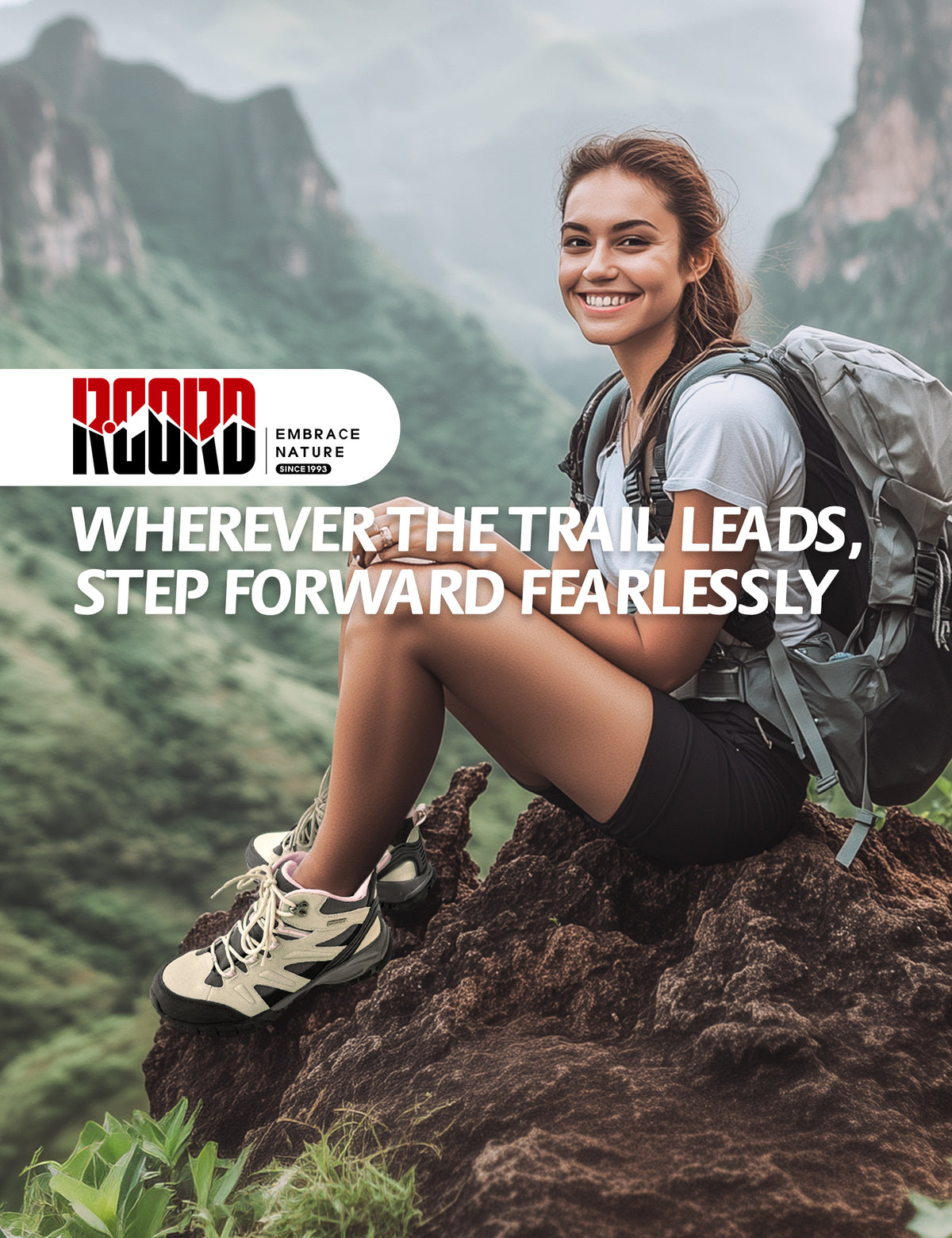 R CORD Women's Waterproof Hiking Boots Comfortable for Day Hikes