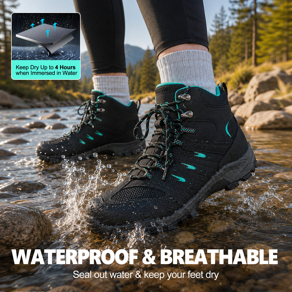 R CORD Women’s Hiking Boots Waterproof