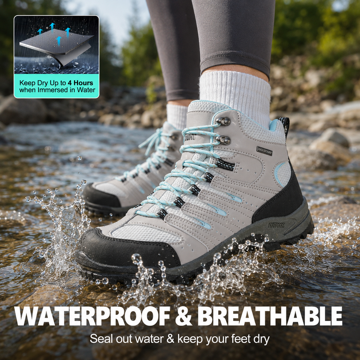 R CORD Women’s Hiking Boots Waterproof