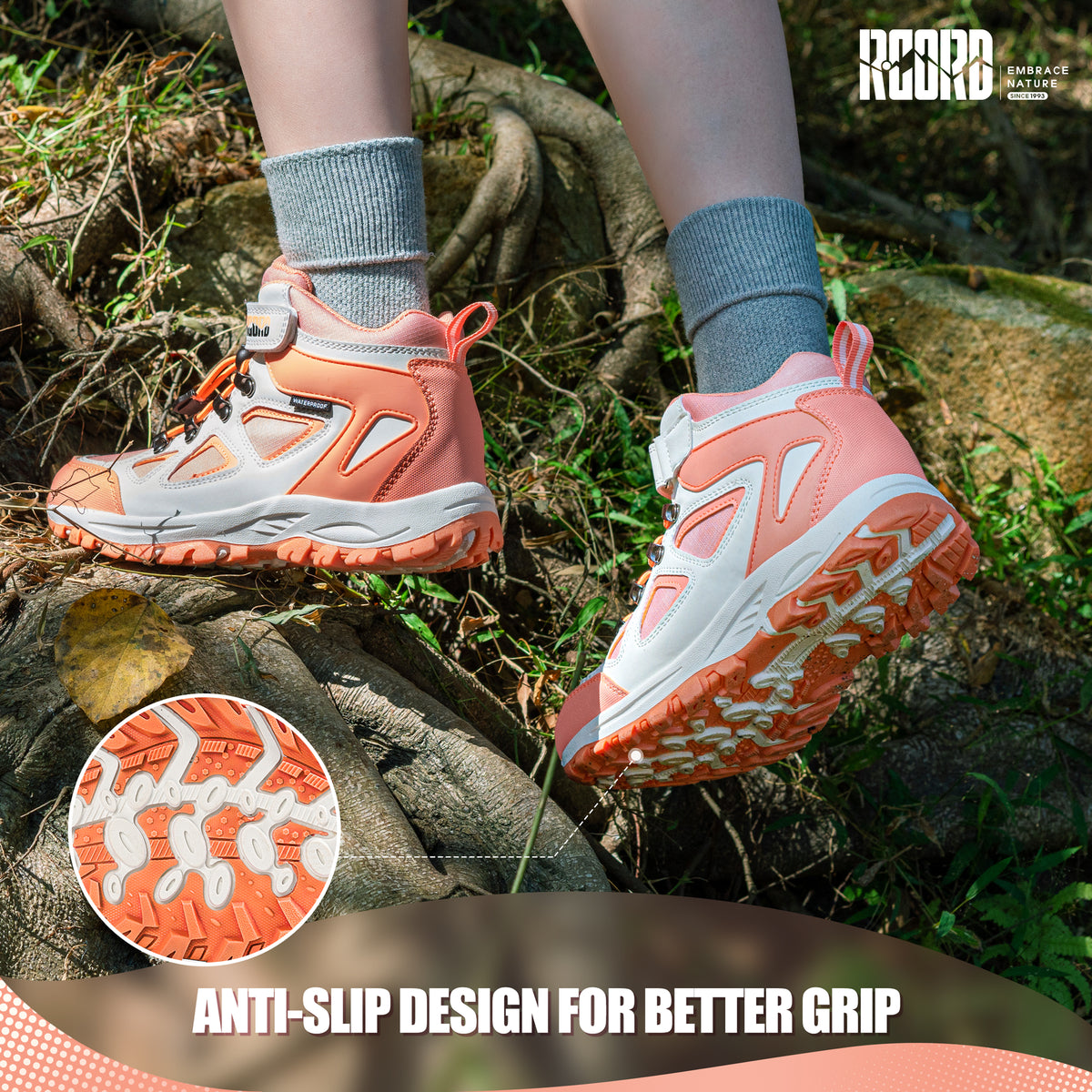 R CORD Little Trekker Hiking Boots for Kids with Cushioned Arch Support