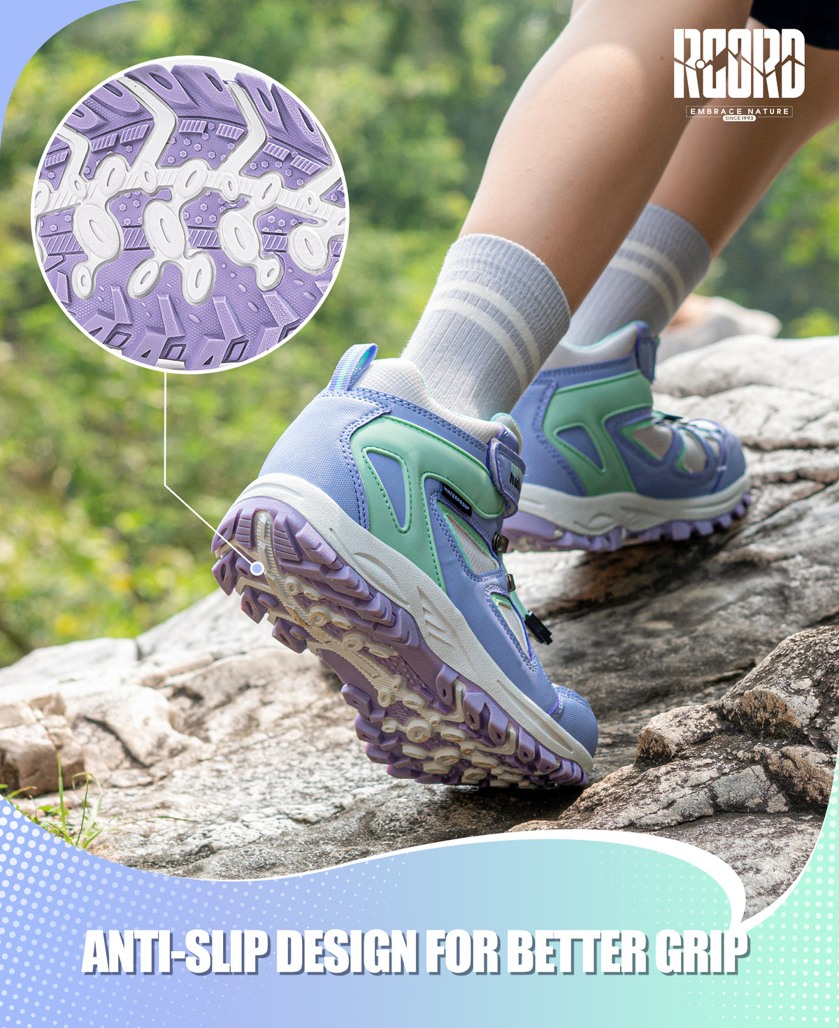 R CORD Little Trekker Hiking Boots for Kids with Cushioned Arch Support