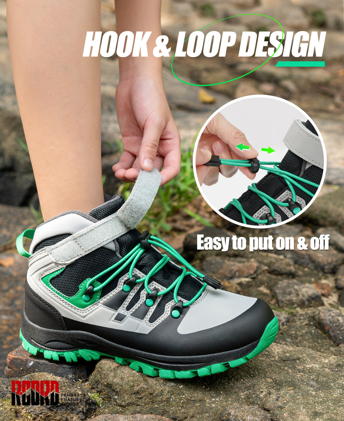 R CORD Everyday Explorer Kids Hiking Boots Non-Slip for Outdoor Adventures