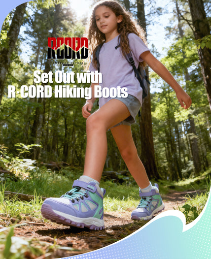 R CORD Little Trekker Hiking Boots for Kids with Cushioned Arch Support