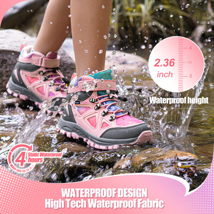 R CORD Little Trekker Hiking Boots for Kids with Cushioned Arch Support