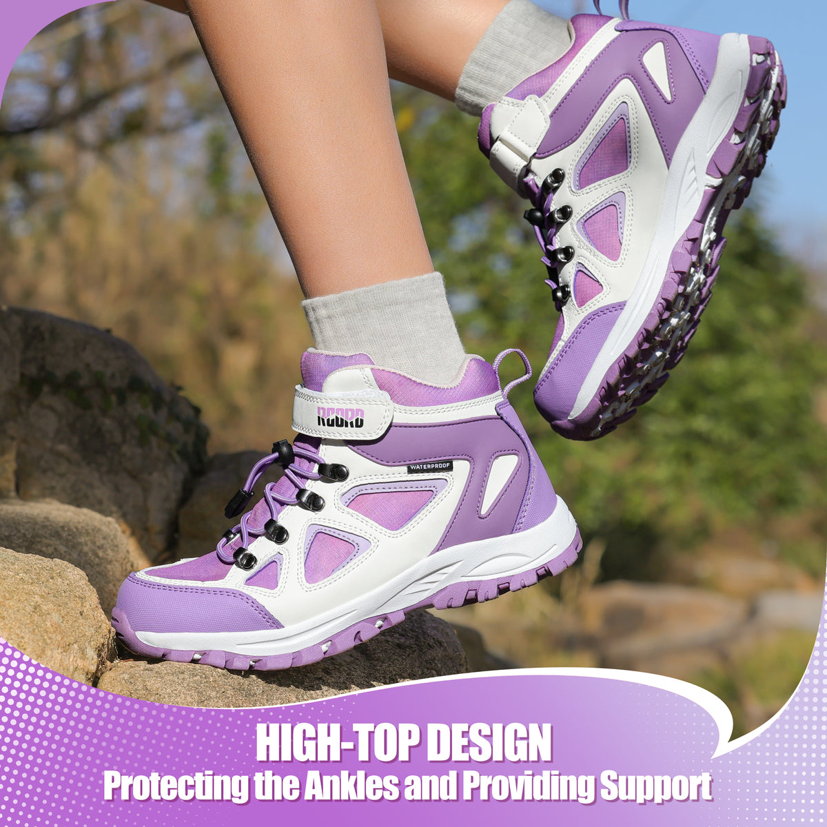 R CORD Little Trekker Hiking Boots for Kids with Cushioned Arch Support