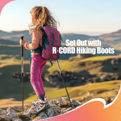R CORD Little Trekker Hiking Boots for Kids with Cushioned Arch Support