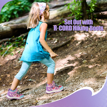 R CORD Little Trekker Hiking Boots for Kids with Cushioned Arch Support