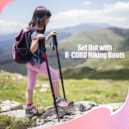 R CORD Little Trekker Hiking Boots for Kids with Cushioned Arch Support