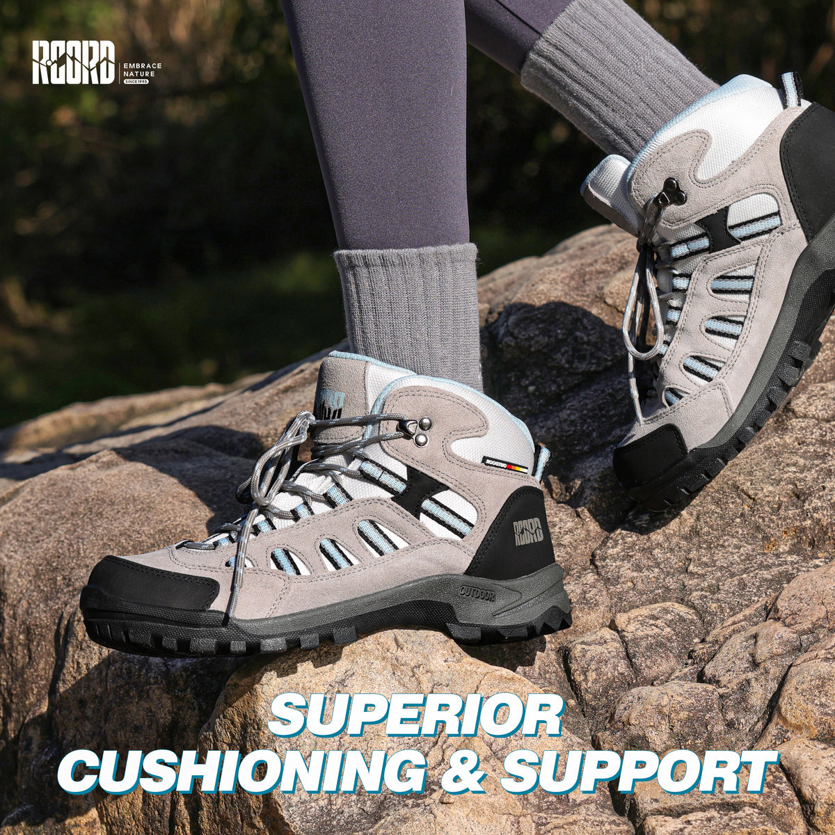 R CORD Women's Hiking Boots Waterproof with Ankle Support
