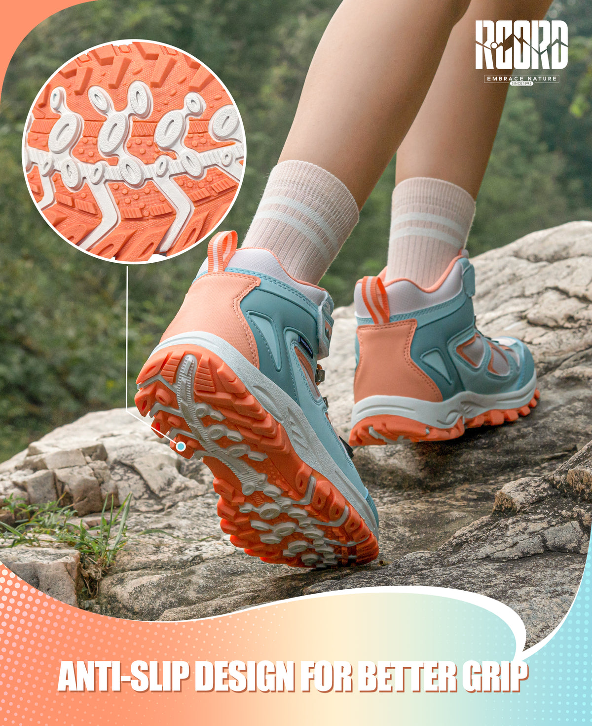 R CORD Little Trekker Hiking Boots for Kids with Cushioned Arch Support