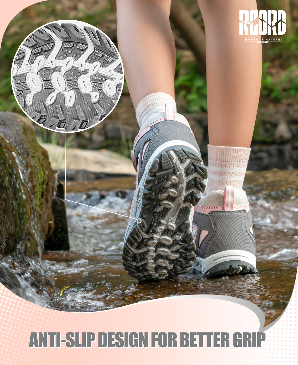 R CORD Little Trekker Hiking Boots for Kids with Cushioned Arch Support