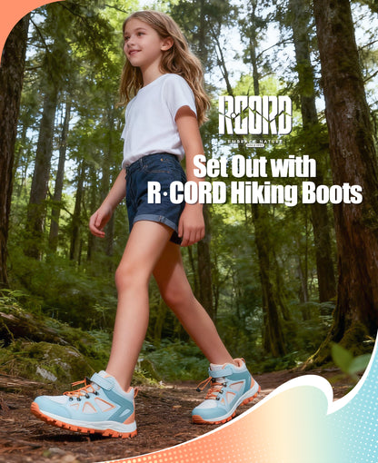 R CORD Little Trekker Hiking Boots for Kids with Cushioned Arch Support