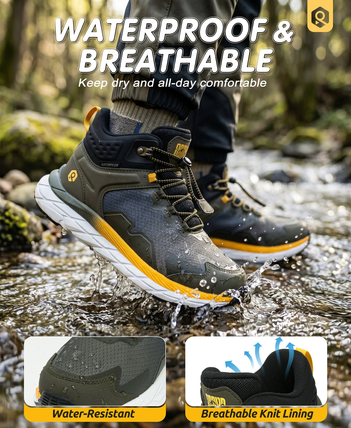 R CORD Active Lite Kids Waterproof Hiking Boots for Outdoor Play & Camping