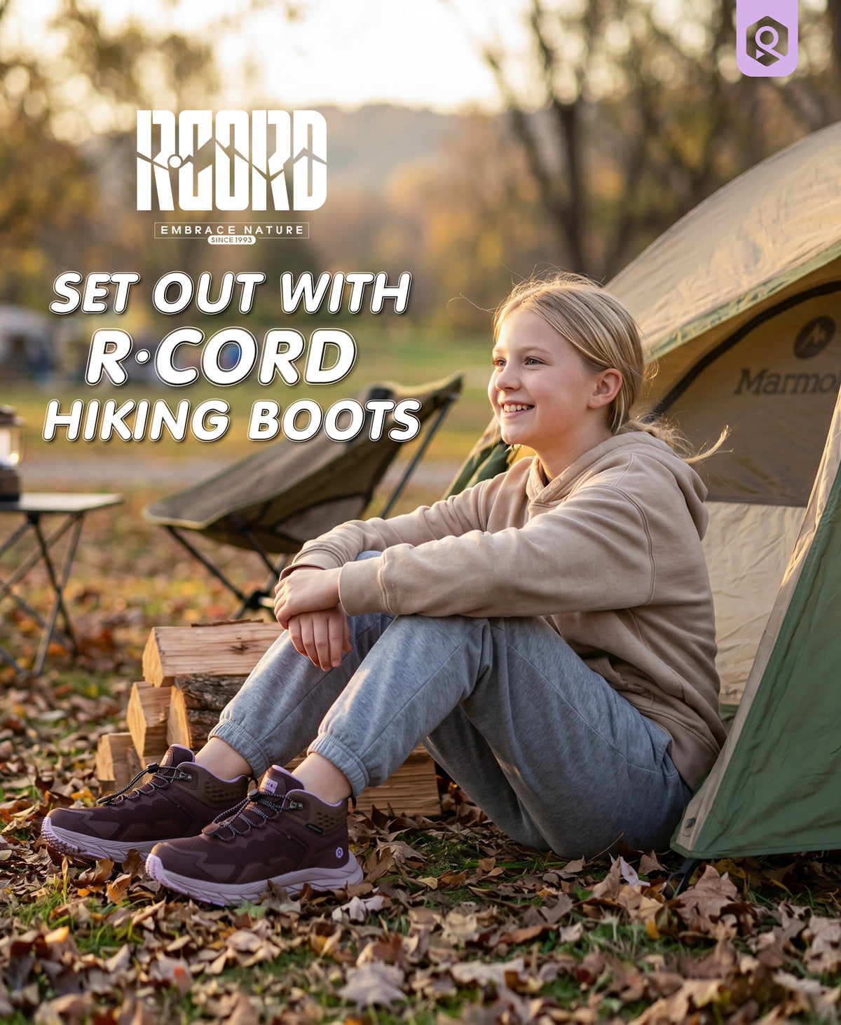 R CORD Active Lite Kids Waterproof Hiking Boots for Outdoor Play & Camping