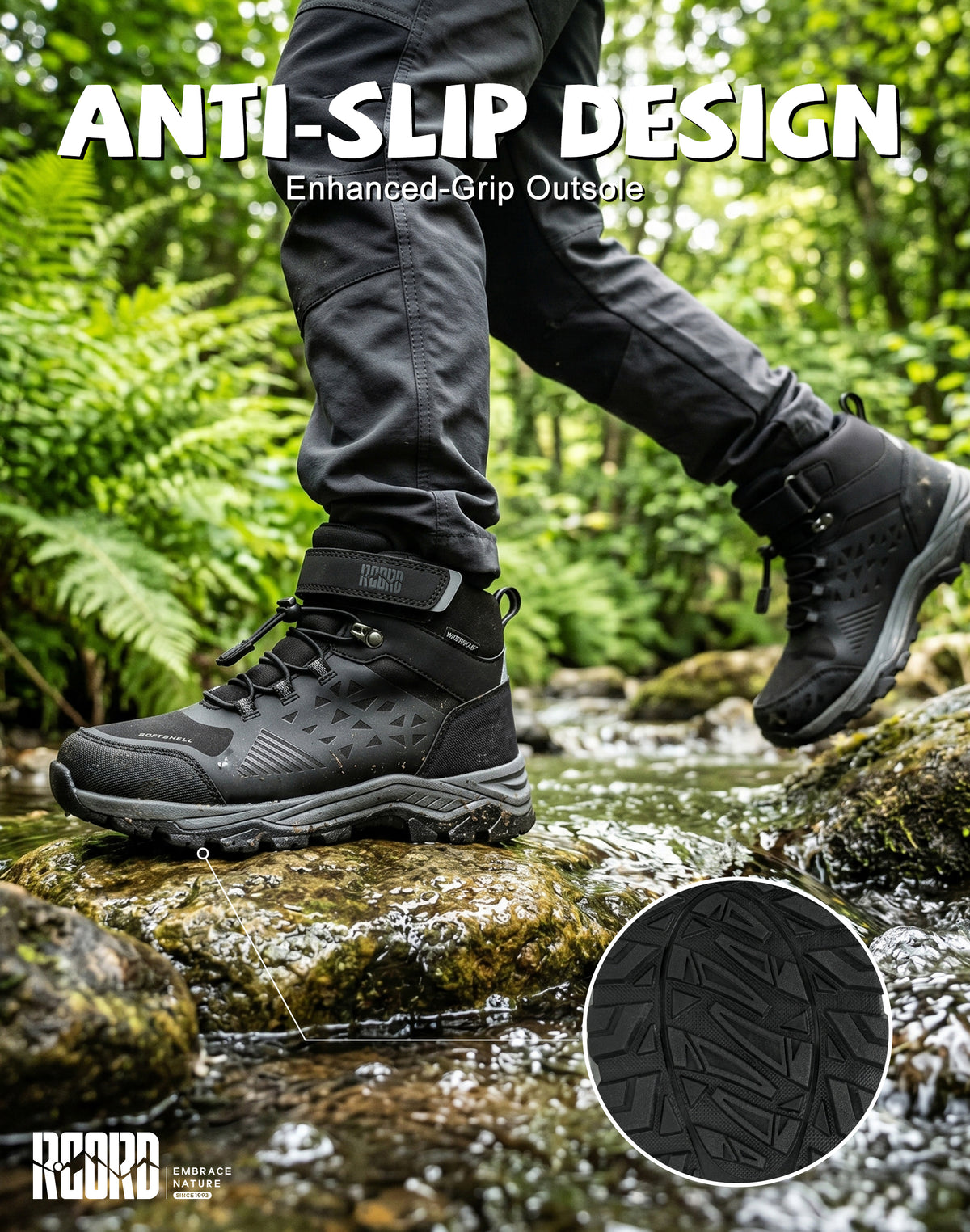 R CORD Everyday Explorer Boys Hiking Boots for School, Play & Travel