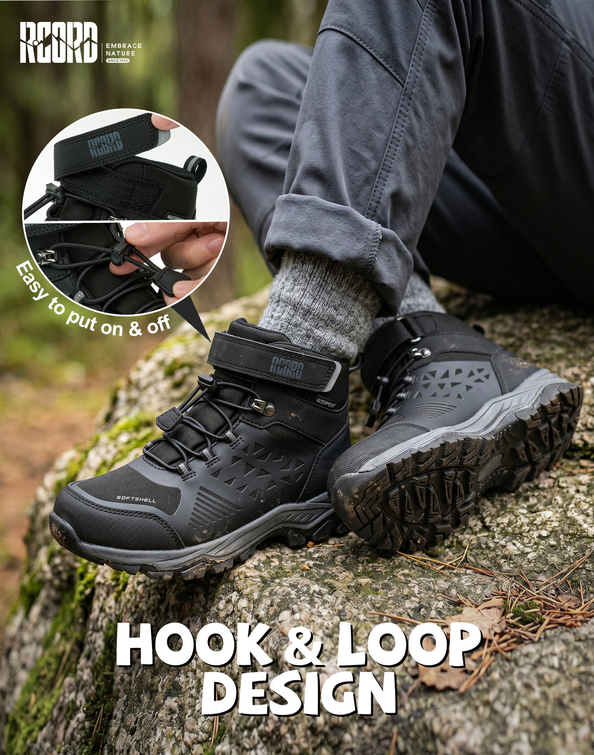 R CORD Everyday Explorer Boys Hiking Boots for School, Play & Travel