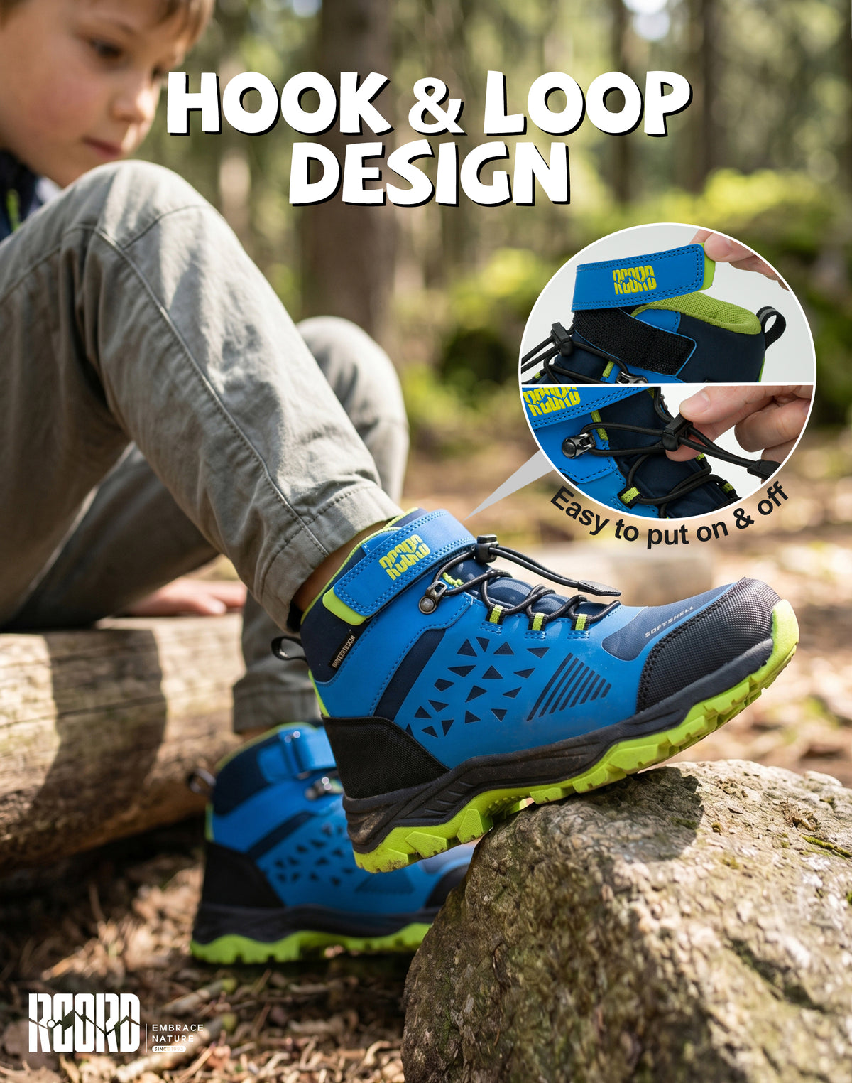 R CORD Everyday Explorer Boys Hiking Boots for School, Play & Travel