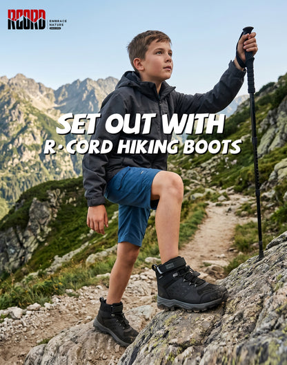R CORD Everyday Explorer Boys Hiking Boots for School, Play & Travel