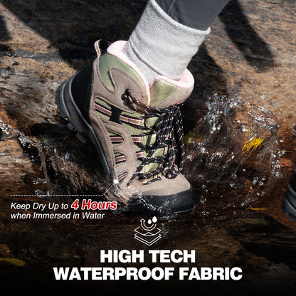 R CORD Women's Hiking Boots Waterproof with Ankle Support