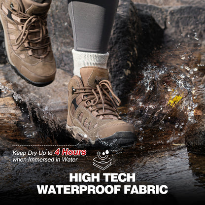 R CORD Women's Hiking Boots Waterproof with Ankle Support