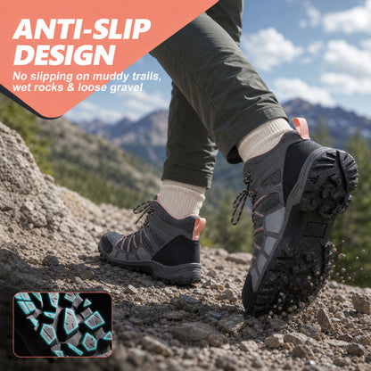 R CORD Women's Non-Slip Hiking Boots with Breathable Comfort