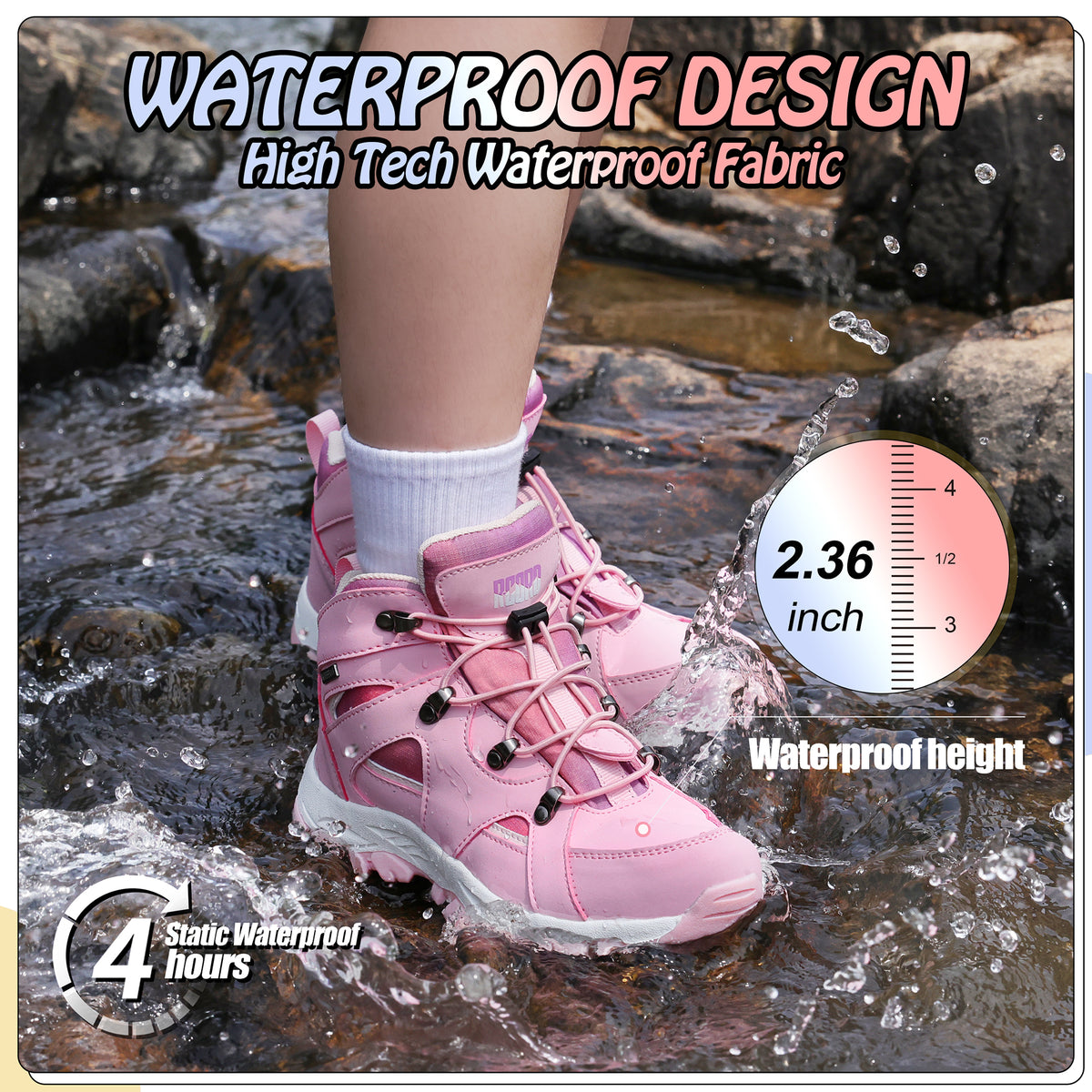 R CORD Everyday Explorer Hiking Boots for Kids with Everyday Comfort
