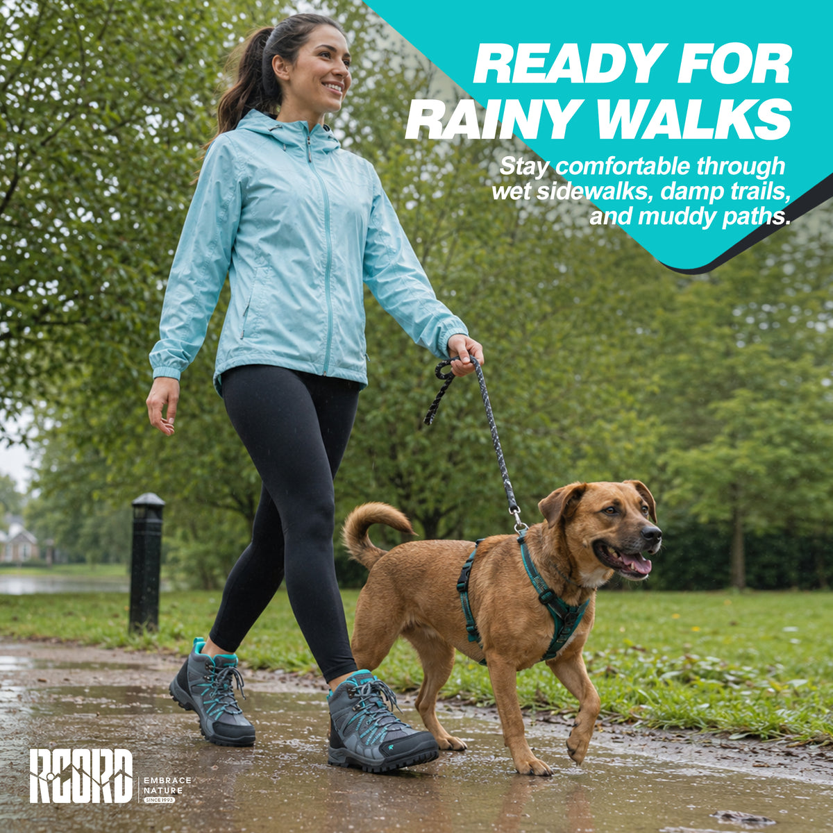 R CORD Women's Non-Slip Hiking Boots with Breathable Comfort