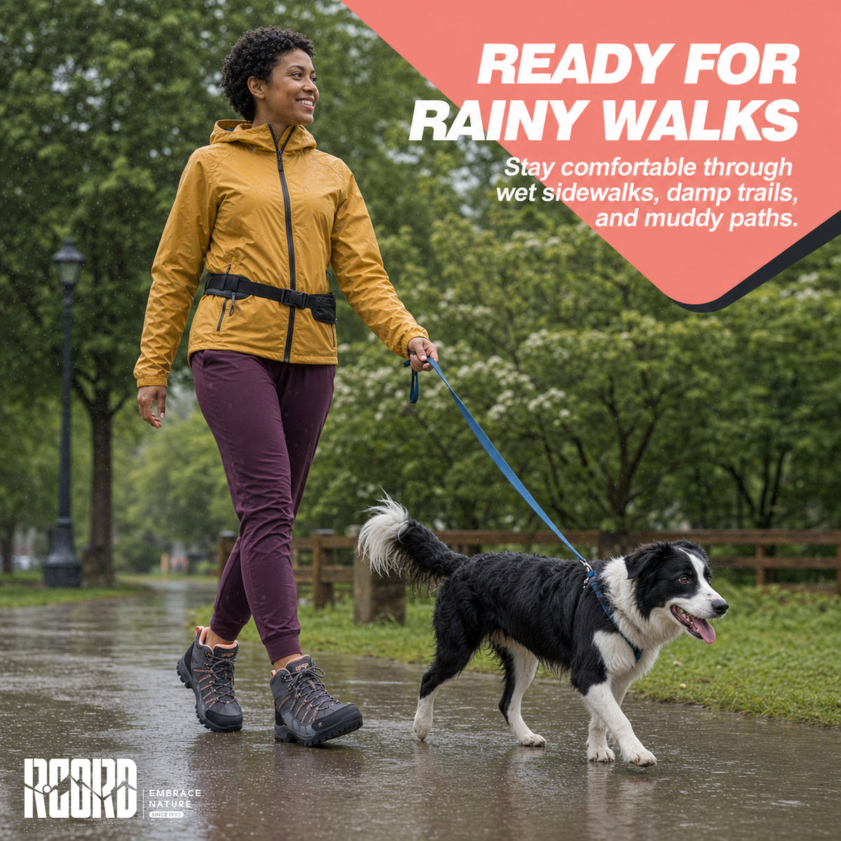 R CORD Women's Non-Slip Hiking Boots with Breathable Comfort