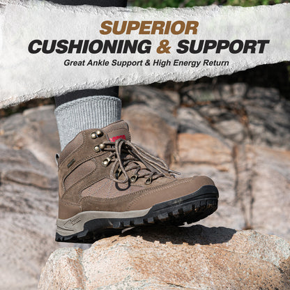 R CORD Women’s Waterproof Hiking Boots Non-Slip for Day Hiking