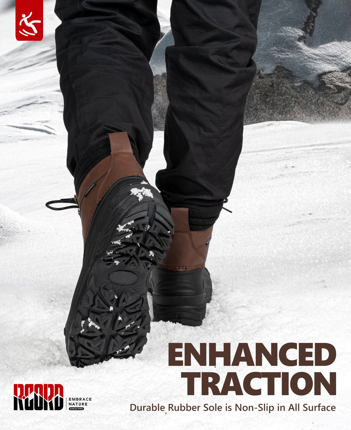 R CORD Men's Snow Boots – Waterproof & Fur-Lined
