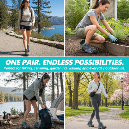 R CORD Women's Non-Slip Hiking Boots with Breathable Comfort