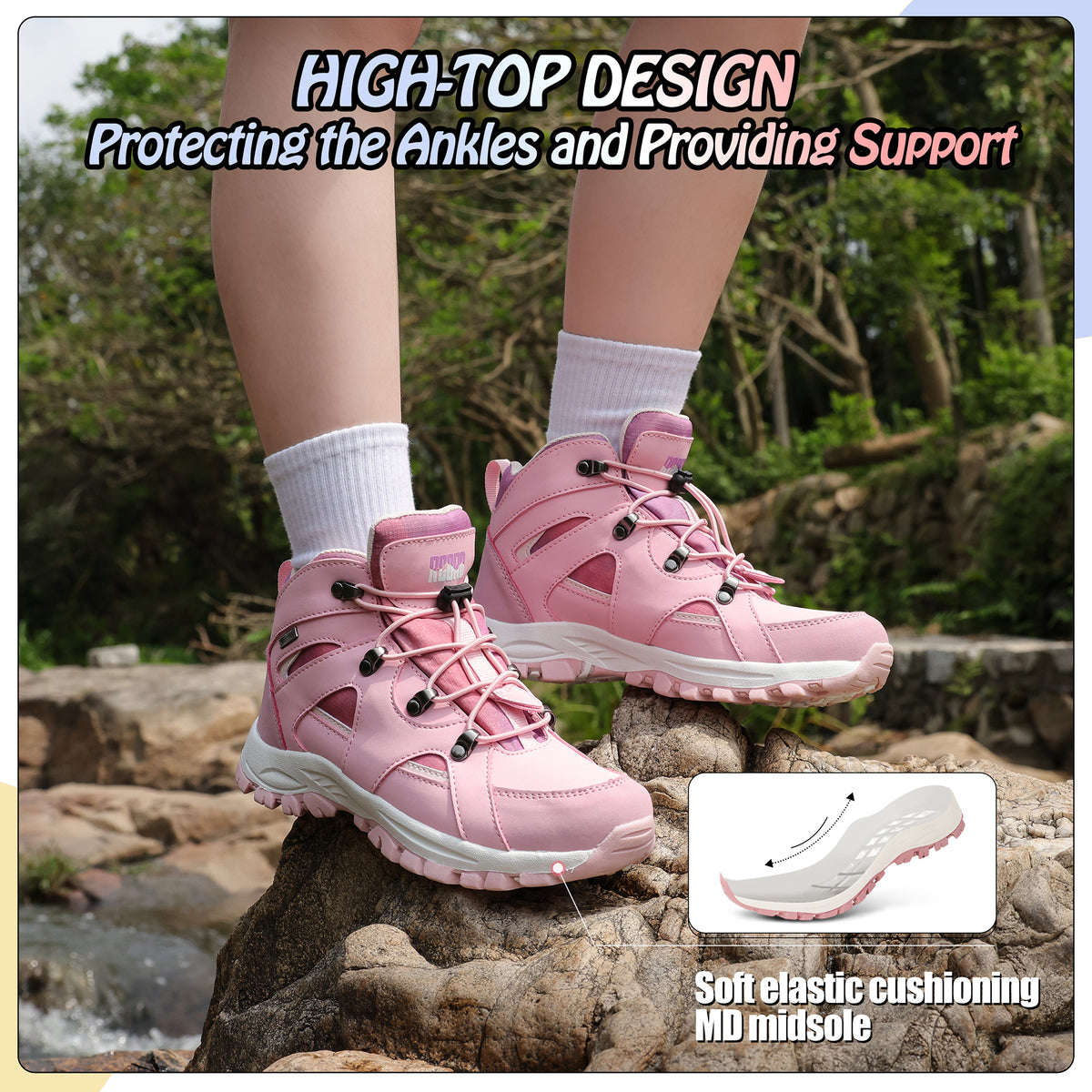R CORD Everyday Explorer Hiking Boots for Kids with Everyday Comfort