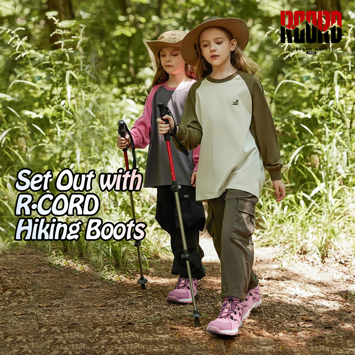 R CORD Everyday Explorer Hiking Boots for Kids with Everyday Comfort
