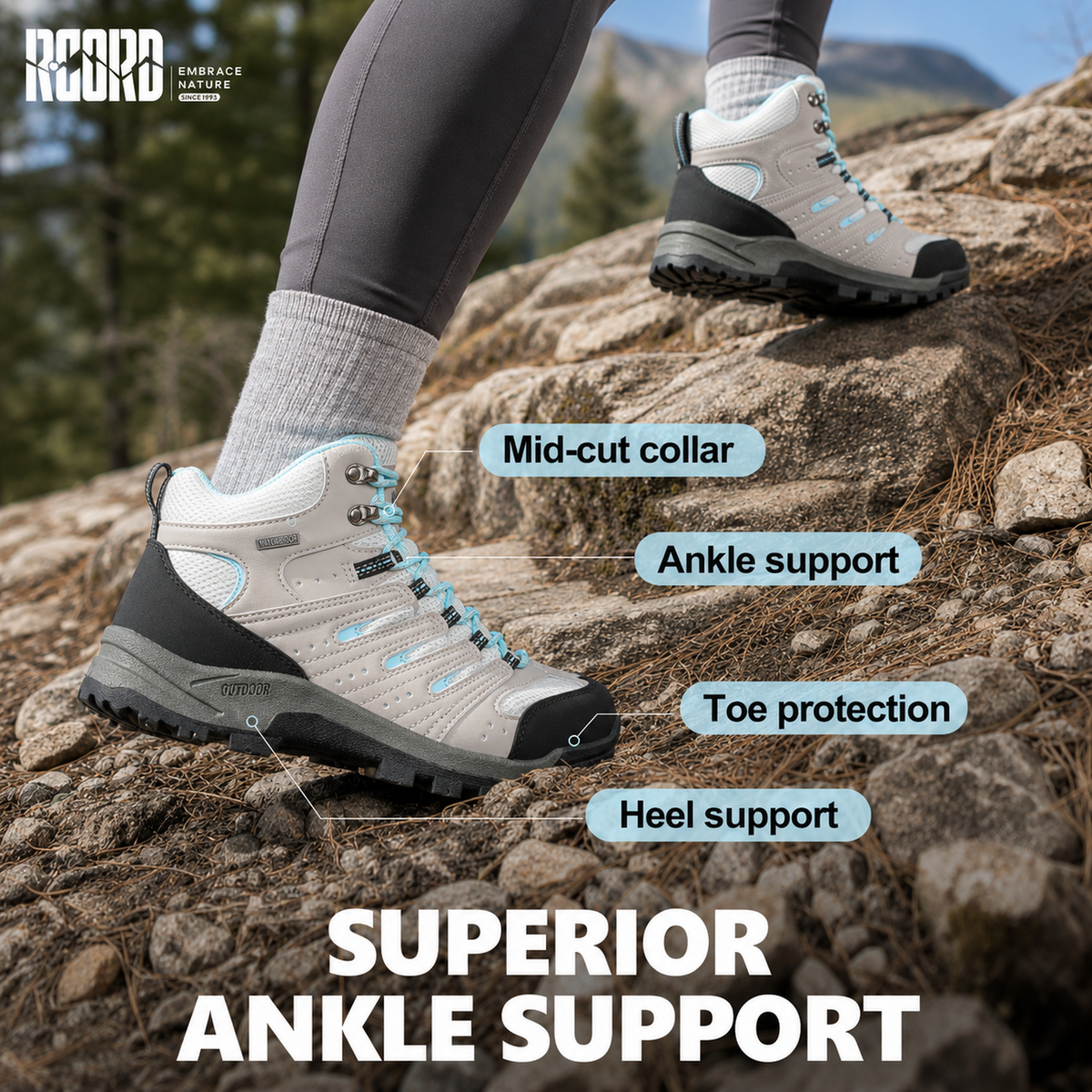 R CORD Women’s Hiking Boots Waterproof